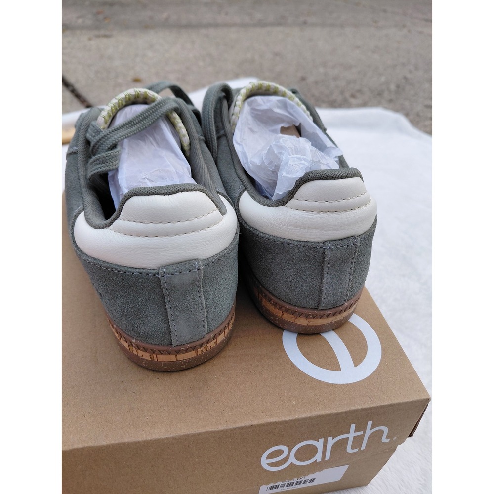 Earth Penny Sneakers Dark Green Suede Lace Up Shoes Womens 7 M ET-PENNY - Picture 4 of 10